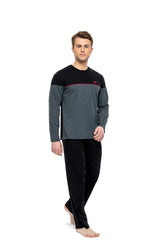 MOD Men Button Placket Pajama Set